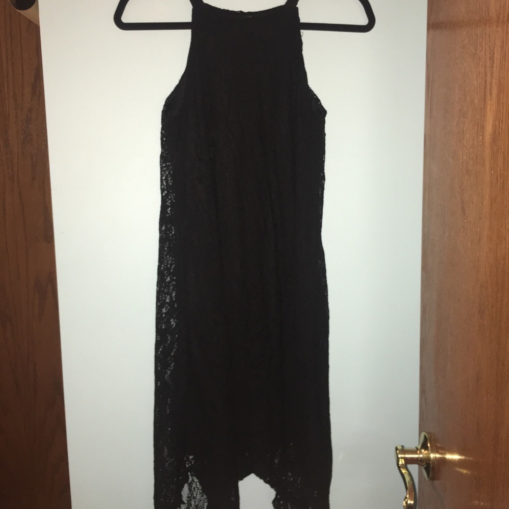 black lace dress